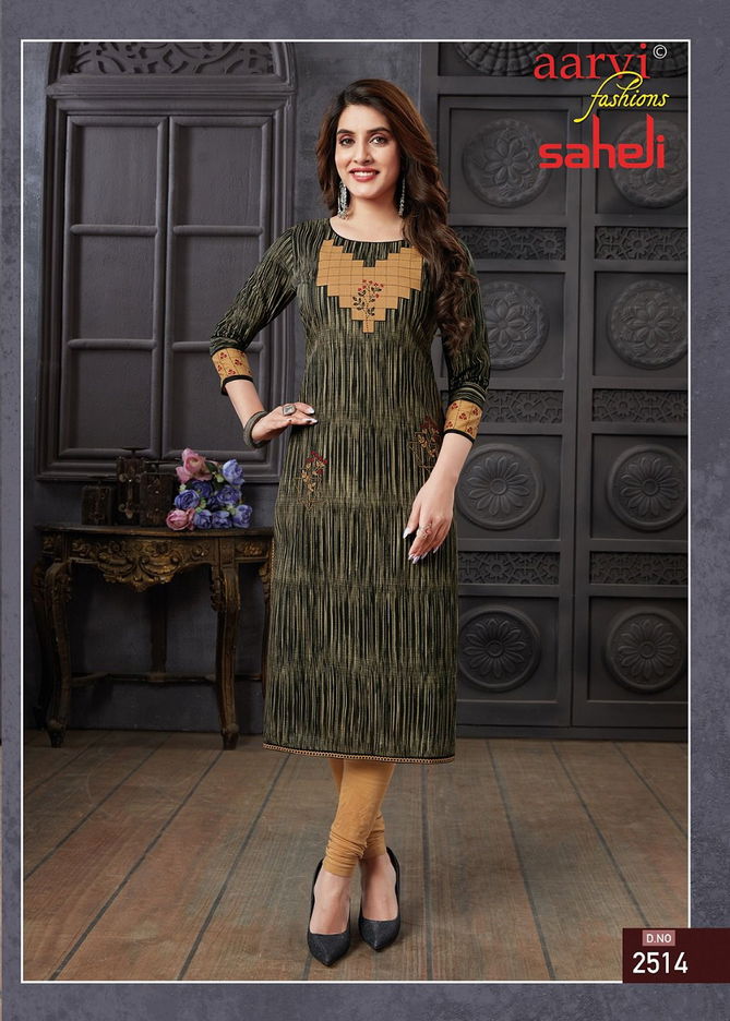 Saheli Vol 15 By Aarvi Designer Kurtis Catalog